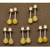 Lot of 5 round beads Baltic amber earrings